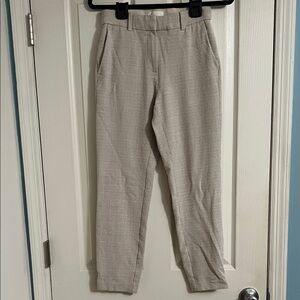 Plaid cream/tan chino pants